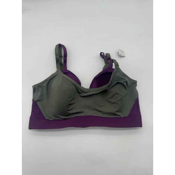 NATORI GRAVITY CONTOUR UNDERWIRE SPORTS BRA 752201 VINE/ JEWEL VIOLET B2996 - Picture 4 of 6